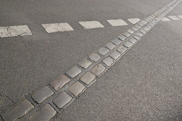 Fototapeta premium Former course of the Berlin Wall, Potsdamer Platz, Berlin, Germany, Europe