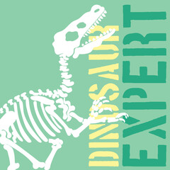 t rex skeleton vector illustration