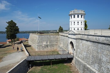 Old cannons in the fort, museum, Pula, Istria, Croatia, Europe