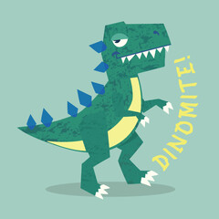 cartoon dinosaur vector illustration