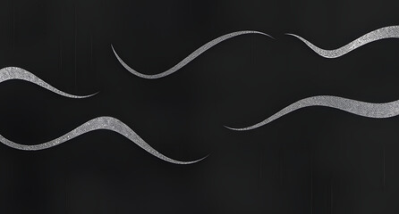 Dark abstract background with wavy lines, silver accents, and a rough, dusty texture