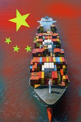 Fototapeta premium Symbolic image, fragile alliances, China versus USA-EU-Japan, Western value system, world stock markets, protectionism, open oceans, maritime rights, China dominance, communism, freedom, dictatorship, human rights, open trade, economic systems, directional decision, democracy, liberal society