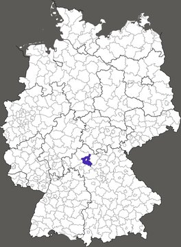 Schweinfurt district, in Bavaria, location of the district within Germany