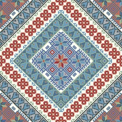Obraz premium Traditional Georgian folk art embroidery vector pattern