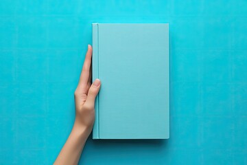 High Resolution Picture of Book Cover Mockup with 3D Hand