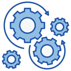 Integration Blue White Icon