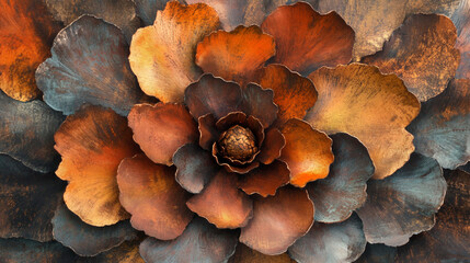 wall frames fractal flowers golden and black liquid marble background, Symmetrical colorful fractal flower spiral