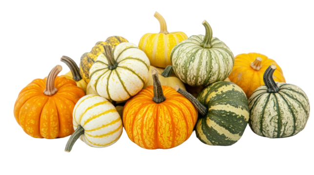 Colorful Pumpkin with transparent PNG background