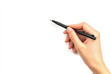 Ultra Hd Visual of Close Up Hand Holding Pen Top View