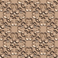 3D effect seamless background, wallpaper decoration pattern