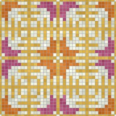 Mosaic tiles background, seamless vector pattern