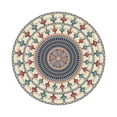 Circular pattern in traditional Palestinian style, vector design element
