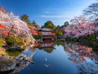 Generated image  春の日本庭園