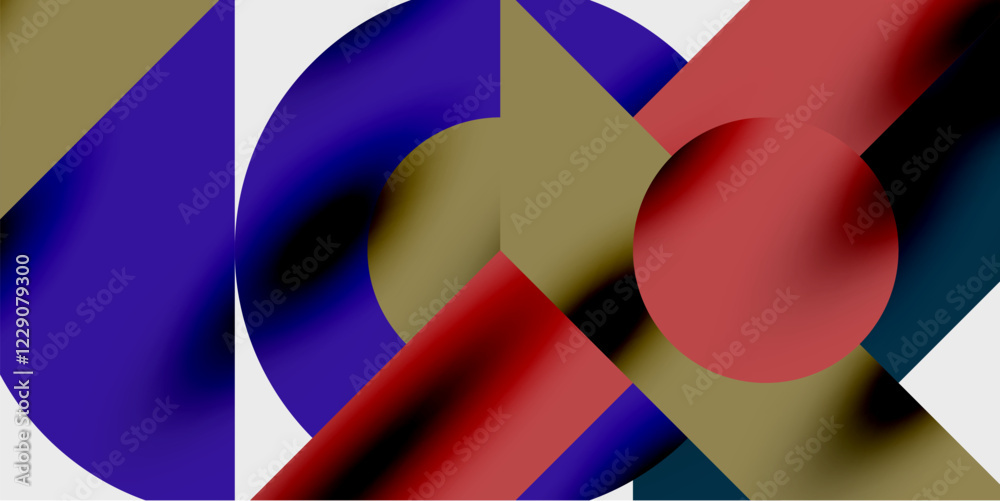 Wall mural vibrant abstract background circles with smooth gradients, creating a dynamic and modern design. ide
