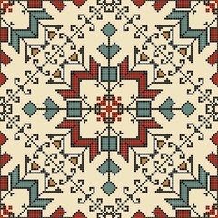 Traditional Bulgarian embroidery vector pattern