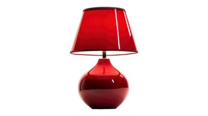 Red lamp with transparent PNG background