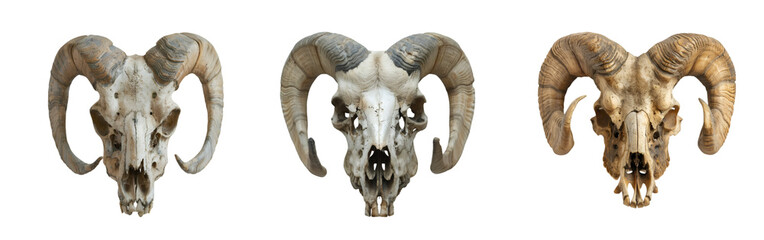 buffalo skull isolated on white