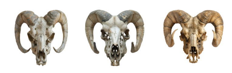 buffalo skull isolated on white