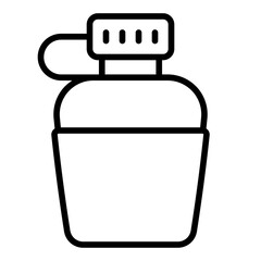 Canteen filled line icon