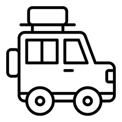 Car filled line icon