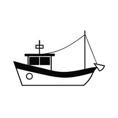 ship on white background