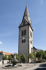 Fototapeta premium Neustadtkirche, Warburg, North Rhine-Westphalia, Germany, Europe