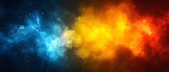 Cosmic fire & ice nebula backdrop