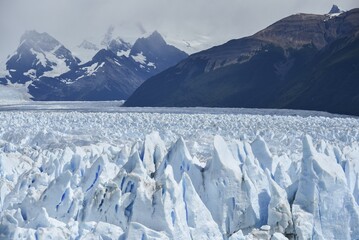 Glacier Tongue, Glaciar Perito Moreno Glacier, Glacier Break, Los Glaciares National Park, Andes,...