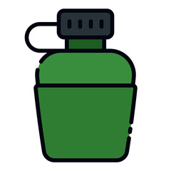 Canteen filled line icon