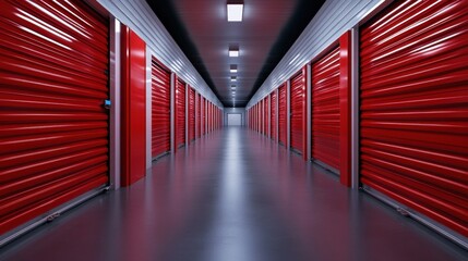 An advanced storage environment where AI and machine learning optimize inventory management, supported by cuttingedge data analytics for efficient logistics