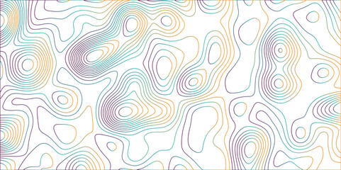 Topographic map background geographic line map with seamless ornament design. Abstract pattern with swirls Abstract White wave paper curved reliefs background. Map background overlay with swirls.