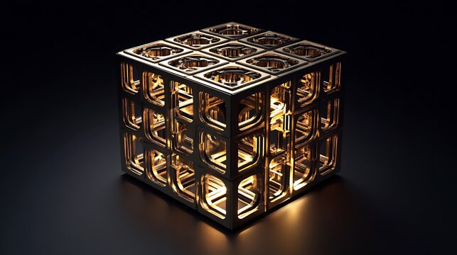 Abstract Geometric Cube Design