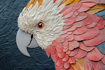 Fototapeta premium Beautiful princess parrot in vibrant colors showcasing intricate feather details, Beautiful princess parrot close up