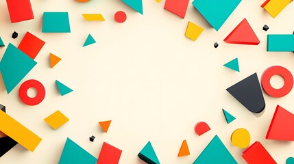bstract Illustration of a Frame Made of Neon-Colored Lines – Bold and Vibrant Geometric Design