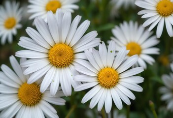 Fototapeta premium A close-up of a white daisy in a garden