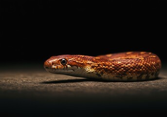 Obraz premium High fashion shot of corn snake looking at camera generative ai 