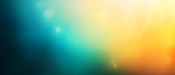 Obraz premium Teal-Yellow Abstract Blurred Background