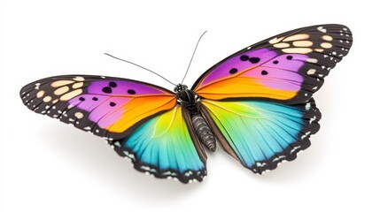 Colorful Tropical Butterfly with Vibrant Shades of Purple and Blue