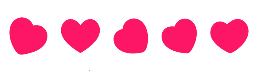 Red heart isolated on transparent background. Love symbol. High quality vector holiday elements