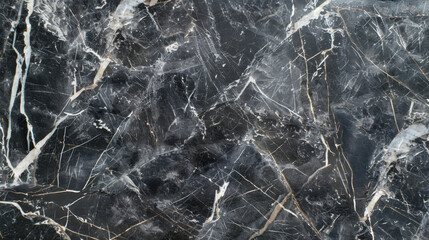 Black marble with white veins, showcasing luxurious and elegant texture. Ideal for interior design and architecture projects