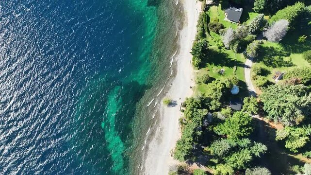Dron en Villa Traful, Patagonia Argentina