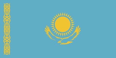 Flag of Kazakhstan, Vector illustration