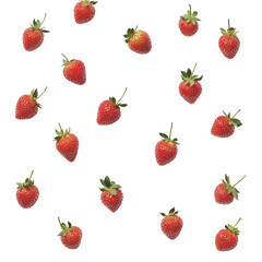 Fresh Strawberries on a Black Background