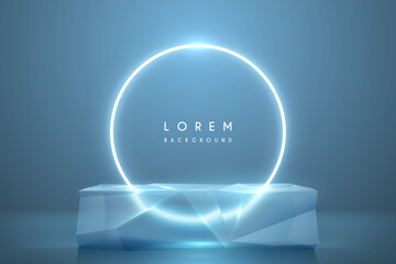 Ice stage with light ring
