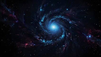 Obraz premium Dark and Glittered Galaxy Abstract Liquid Background Generative AI