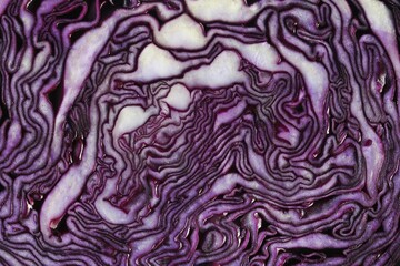 Red cabbage, cut