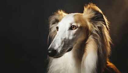 Fototapeta premium Pets, dog, borzoi, greyhound, recognised Russian dog breed, AI-generated, AI-generated, AI generated