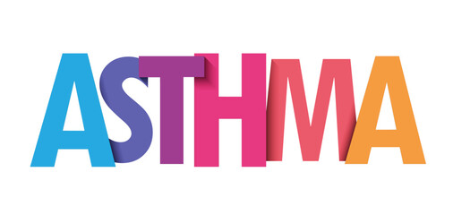 ASTHMA colorful vector typography banner