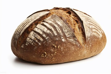 Loaf of bread on white background. KI generiert, generiert, AI generated