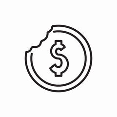 Dollar coin money finance icon vector sign
